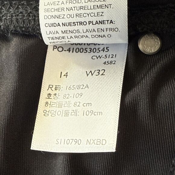 Signature By Levi Strauss Womens Black 14 W32 Shaping Pull-On Super Skinny Jeans - Picture 8 of 12